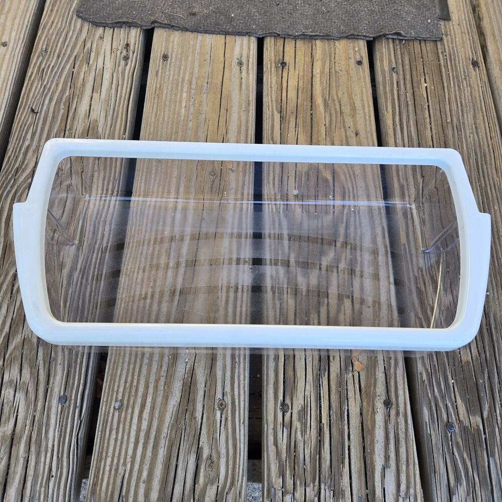 Whirlpool Refrigerator Shelf Bin – Clear Front with White Trim – Genuine OEM Par